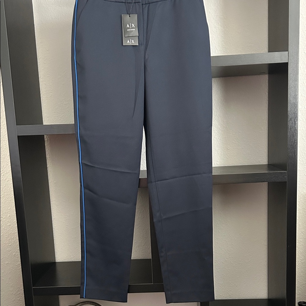 A/X Armani Exchange Dark Pants with Blue Accent